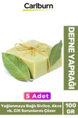 Doğal Güzel Kokulu El Yüz Saç Vücut Cilt Onaran Kolajen Etkili Defne Yaprağı Bitkisel Sabun 5 Adet thumbnail 1