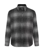 Regular Fit Erkek Kışlık HAKİKİ Oduncu Gömleği Gri-6920 - 1