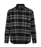 Regular Fit Erkek Kışlık HAKİKİ Oduncu Gömleği Siyah-6922 - 1