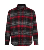 Regular Fit Erkek Kışlık HAKİKİ Oduncu Gömleği Kırmızı-6924 - 1