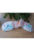 Kışlık su geçirmez içi Peluş Boyundan Askılı tavşan detay beyaz renk Bebek Eldiven - 7