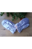 Kışlık su geçirmez içi Peluş Boyundan Askılı tavşan detay beyaz renk Bebek Eldiven - 6