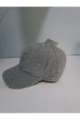 Trend Teddy Peluş Beyaz Cap Şapka - 6