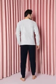 Sude Erkek Bisiklet Yaka Kışlık Polar Pijama Takımı A100/72 - 1 Adet  Gri 2XL - 3