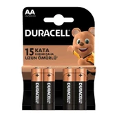 DURACELL LR6/MN1500 AA 1.5 VOLT ALKALİN KALEM PİL (4LÜ PAKET FİYATI) thumbnail 1