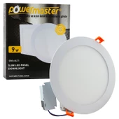 POWERMASTER 9 WATT 3000K 130 MM SIVA ALTI GÜNIŞIĞI YUVARLAK SLIM LED-ECO SPOT PANEL - 1