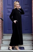 Medine İpeği Tesettür Pile Detaylı Ferace MDC-0165 Siyah - 4