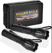 Power Style El Feneri USB Şarjlı Su Geçirmez Güçlü Işık - 1