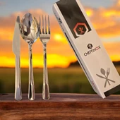 Cheffinox Akdeniz 430 Çelik 18 Parça 6 Kişilik Yemek Seti - 1