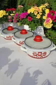 Nishev.com Evini Sev İtalyan Reçel 3'lü Emaye Tencere Seti 14/16/18 cm - İster Pişir İster Sakla - 2