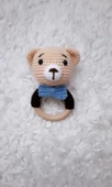 Ayıcık Çıngırak Amigurumi Organik Oyuncak - 1