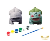 Bulbasaur Pokemon Kendi Biblonu Kendin Boya Seti - 3 Boyutlu Sevimli Biblolar + 5 Akrilik Boya ve Fırça Seti - 1