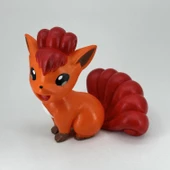 Vulpix Pokemon Kendi Biblonu Kendin Boya Seti - 3 Boyutlu Sevimli Biblolar + 5 Akrilik Boya + Fırça - 5