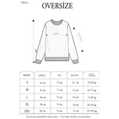 Kışlık Bisiklet Yaka Ön Ve Arka Baskılı SweatShirt - Beyaz - 3