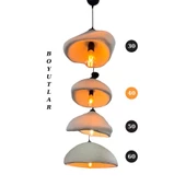 İnce Bone Avize Sarkıt Aydınlatma - 40 cm, Beton Grisi Fiberglass, Beton Görünümlü Sıva, E27 Duy - 3