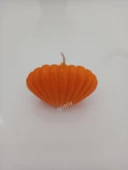 qosrix Turuncu Mini Istiridye Deniz Kabuğu 1. Kalite Soya Doğal Vanilya Kokulu Mum Dekoratif 1 Adet thumbnail 2