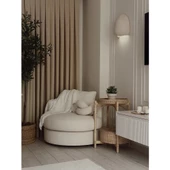 Fiberglass Duvar Apliği E14 Duylu - 30 cm, Traverten Görünümlü Kapadokya Renk Bej - 4