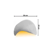 Fiberglass Duvar Apliği E14 Duylu  - 36x24 cm, Traverten Görünümlü Kırık Beyaz - 1