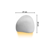 Fiberglass Duvar Apliği E14 Duylu  - 27x22 cm, Traverten Görünümlü Kırık Beyaz - 1