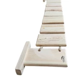 Barış Dizayn Sık Döşemeli ipli Doğal Ahşap kedi merdiveni köprüsü duvar yürüyüş yolu parkur (100cm) - 3