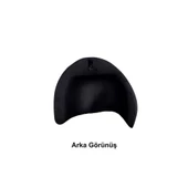 Fiberglass Duvar Apliği E14 Duylu - 27x22 cm, Traverten Görünümlü Siyah - 2