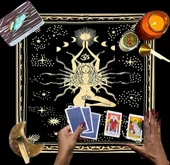 Sunak Bezi, Wiccan Malzemeleri, Spiritüel Tarot Bezi Astroloji Tarot Duvar Dekoru, Kutsal Bez - 1
