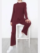Mevsimlik Uzun Kollu Likralı Kadın Pijama Takımı 2026 - 3