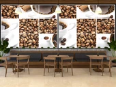 Kahve Çekirdeği Cafe Duvar Kağıdı Baskı - 3