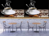 Kahve Fincanı Cafe Duvar Kağıdı Baskı thumbnail 4