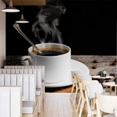 Kahve Fincanı Cafe Duvar Kağıdı Baskı thumbnail 2