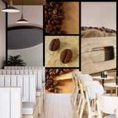 Kahve Temalı Cafe Duvar Kağıdı Baskı - 2