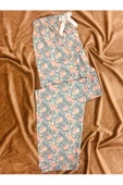 Çiçek Motifli Cepsiz Viskon Yazlık Kadın Pijama Altı - 1