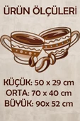 Veraart Işıklı 3 Katmanlı Kişiye Özel Kahve Fincanı Figürlü Tablo Mutfak ve Cafe Duvar Dekorasyonu - 7