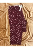 Puantiyeli Cepsiz Viskon Yazlık Kadın Pijama Altı - 1