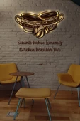 Veraart Işıklı 3 Katmanlı Kişiye Özel Kahve Fincanı Figürlü Tablo Mutfak ve Cafe Duvar Dekorasyonu - 1