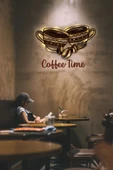 Veraart Işıklı 3 Katmanlı Kişiye Özel Kahve Fincanı Figürlü Tablo Mutfak ve Cafe Duvar Dekorasyonu - 9
