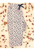 Çiçek Motifli Cepsiz Viskon Yazlık Kadın Pijama Altı - 1