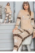 Peluşlu Kışlık Polar Pijama Takımı - 1