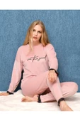 Fransız Kadife Kadın Pijama Takımı 1585-1 - 1