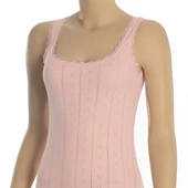 2'li Geniş Askılı Dantelli Siyah Kadın Atlet 6172 - 2