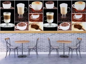 Kahve Çeşitleri Cafe Duvar Kağıdı Baskı - 4