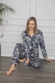 Gömlek Yaka Kışlık Kadın Pijama Takımı - 2