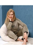 Fransız Kadifesi Kadın Pijama Takımı 1593-3 - 1
