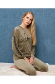 Fransız Kadifesi Kadın Pijama Takımı 1595-1 - 1