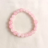 doğal taş pembe kuvars bileklik - 1