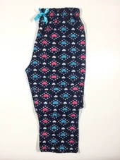 Kalp Desenli Cepsiz Kışlık Polar Kadın Pijama Altı - 1