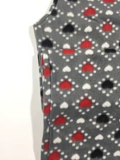 Kalp Desenli Cepsiz Kışlık Polar Kadın Pijama Altı - 6