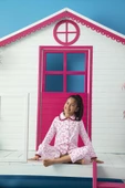 Kız Çocuk Interlok Pembe Pijama Takımı - 2