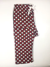 Puantiyeli Cepsiz Kışlık Polar Kadın Pijama Altı - 6