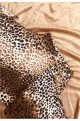 Leopar Desenli Ipeksi Bayan Süet Pijama Altı - 4